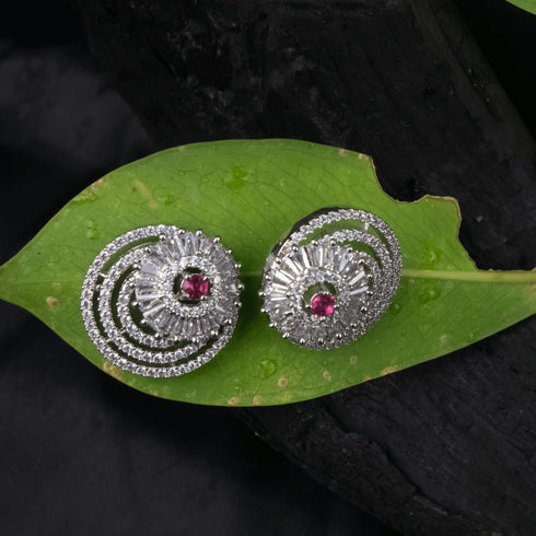 Carmen Ruby CZ Earrings - D156